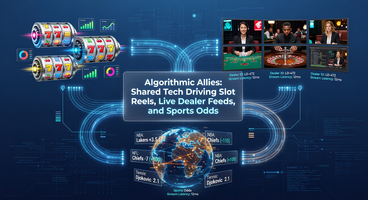 Real-time data streams merging live dealer blackjack tables with fluctuating sports odds and slot bonus triggers