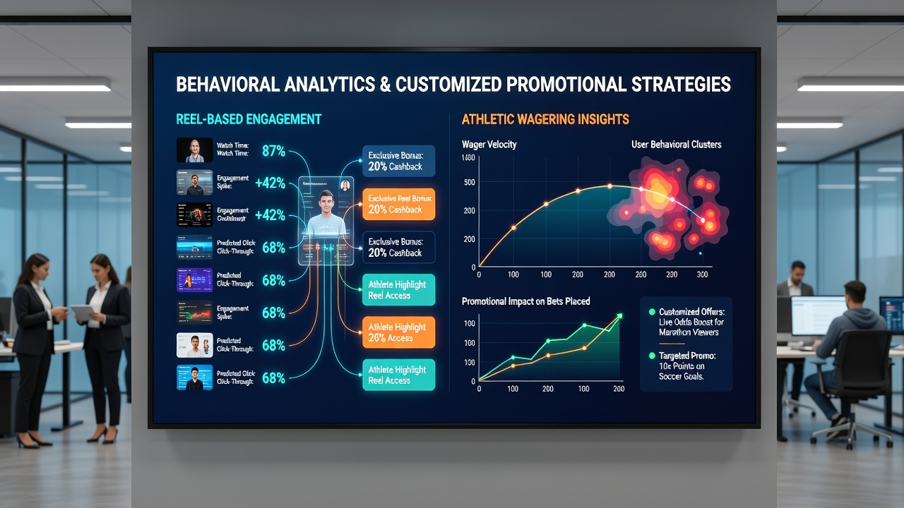Analytics interface displaying real-time customization of sports betting promotions based on user patterns