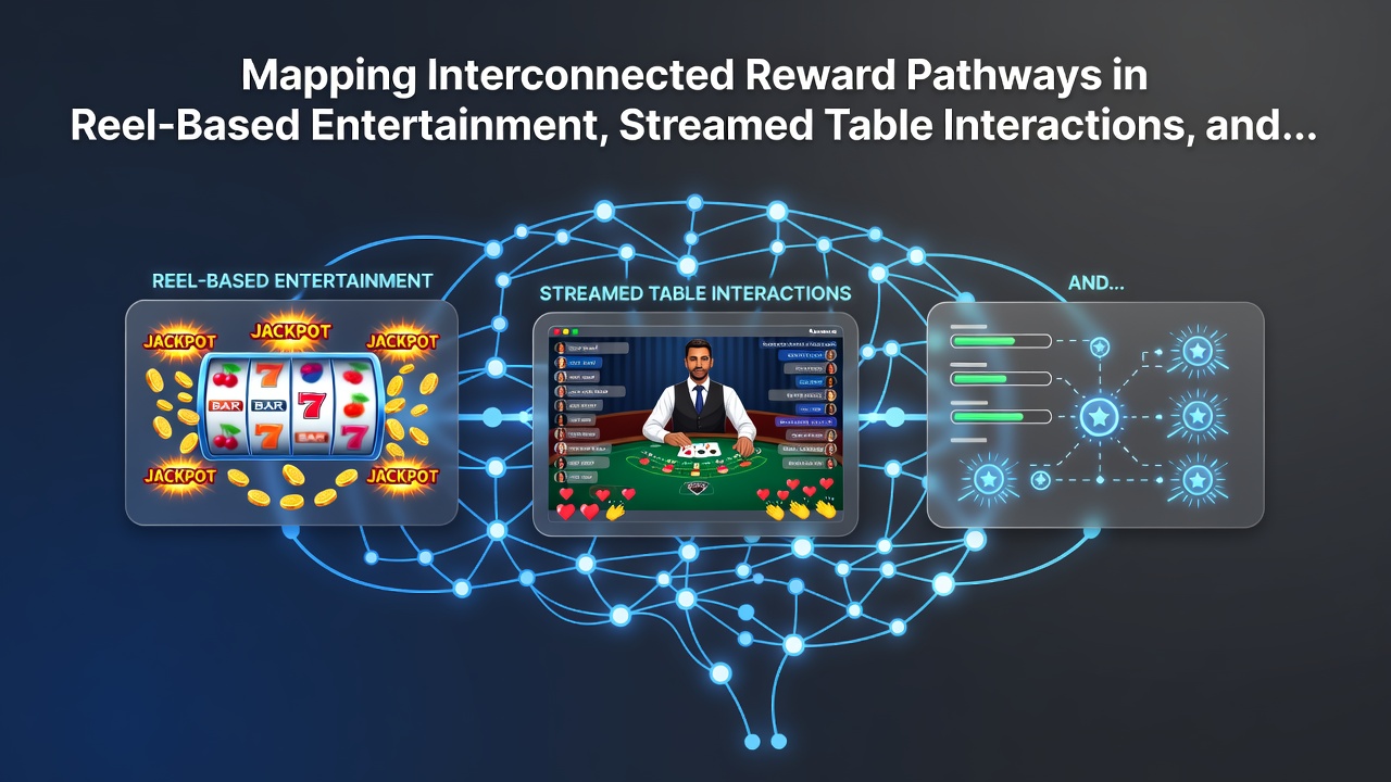 Flowchart illustrating how bonuses move between slot reels, live streamed tables, and sports event betting markets
