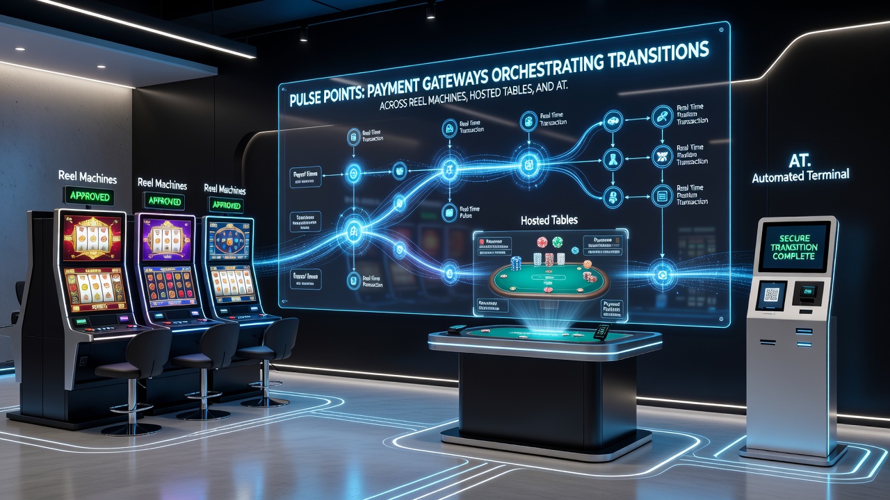 Secure transaction flow diagram illustrating payment gateway connections between casino games and sports betting