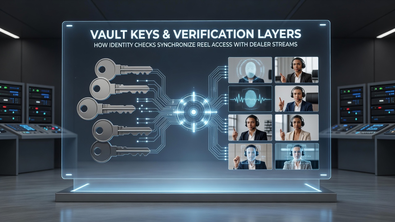 Diagram showing how verification layers connect mobile identity checks to slots, live dealers and sports betting